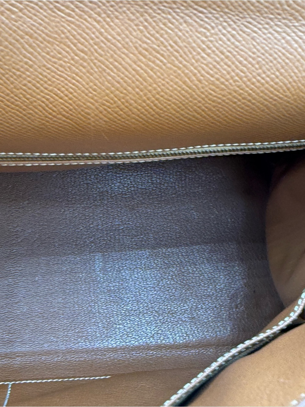 Hermes Kelly 35 Togo Gold Leather Top-Handle Satchel with Gold Hardware - Picture 10 of 16